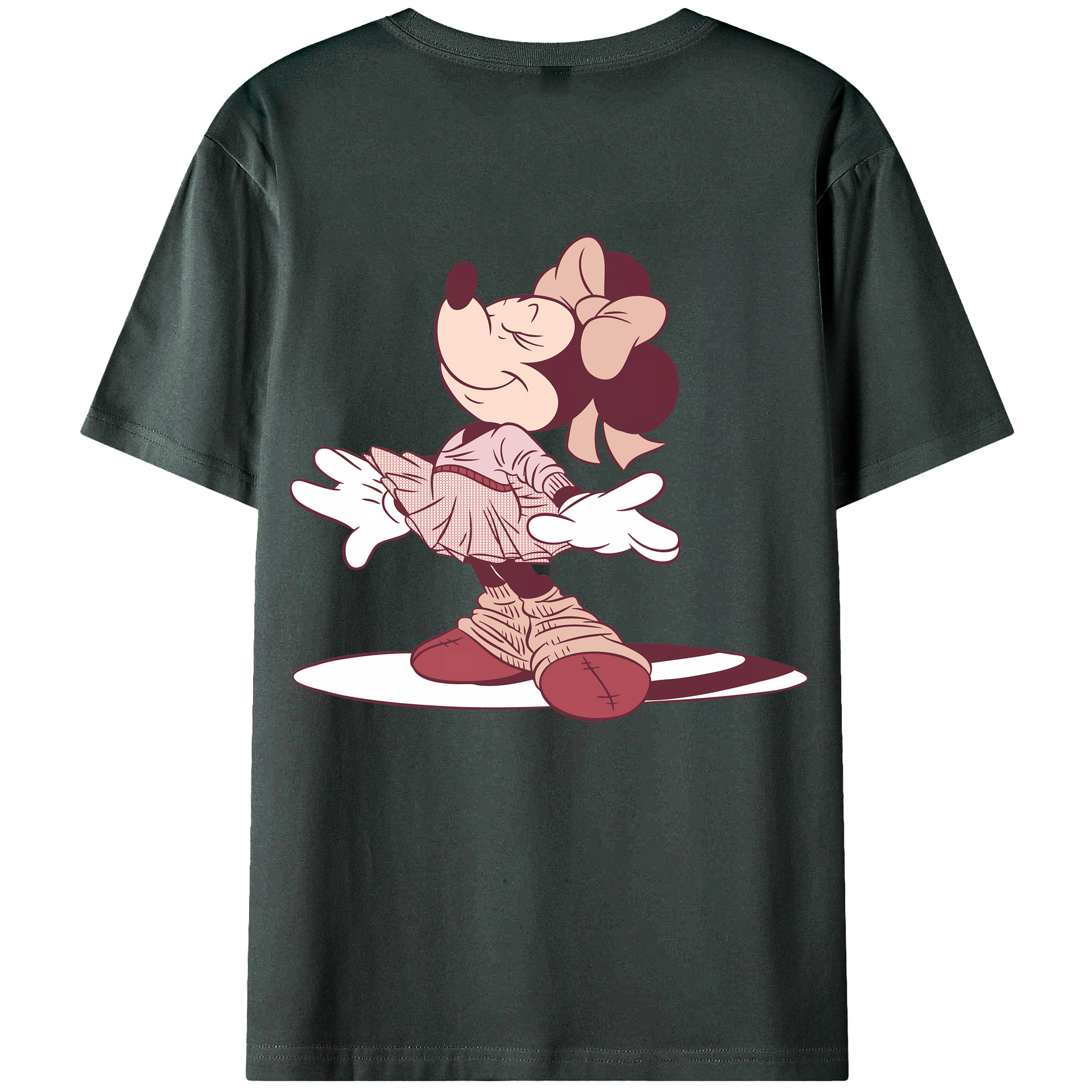 （画像用） ミッキーマウス Mickey Mouse 綿100％ メンズ半袖Tシャツ（バックプリント） 通気性